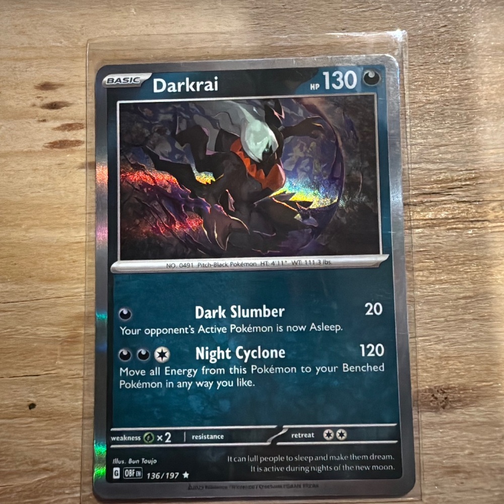 Pokémon Darkrai 136/197 Obsidian Flames Holo Rare